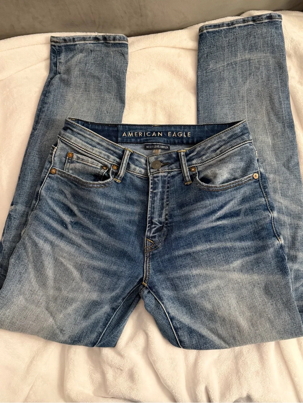 American Eagle Size 28X30 Next Level Airflow Denim Jeans Slim Straight